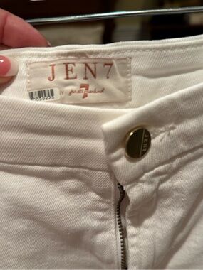 7 For All Mankind White High-Rise Women's Jeans denim shorts